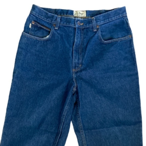 Vintage L.L. Bean Mens Relaxed Fit High Waisted Denim Jeans Size 34W - Picture 3 of 12